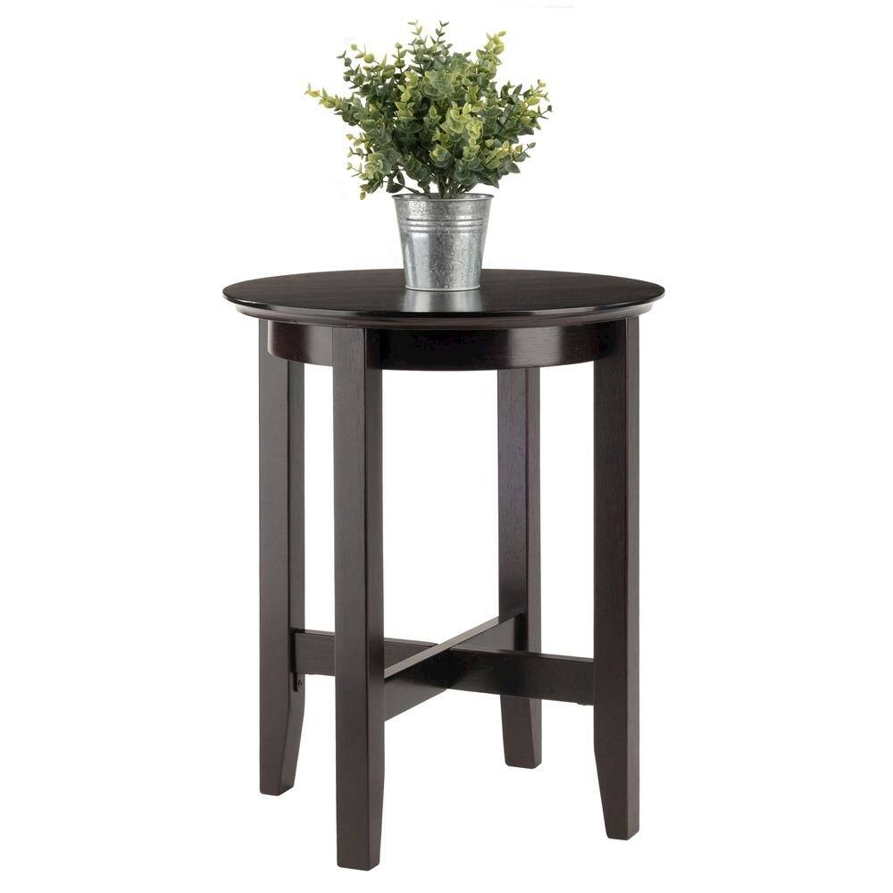 Left. FurniFact - Square End Table - Espresso.