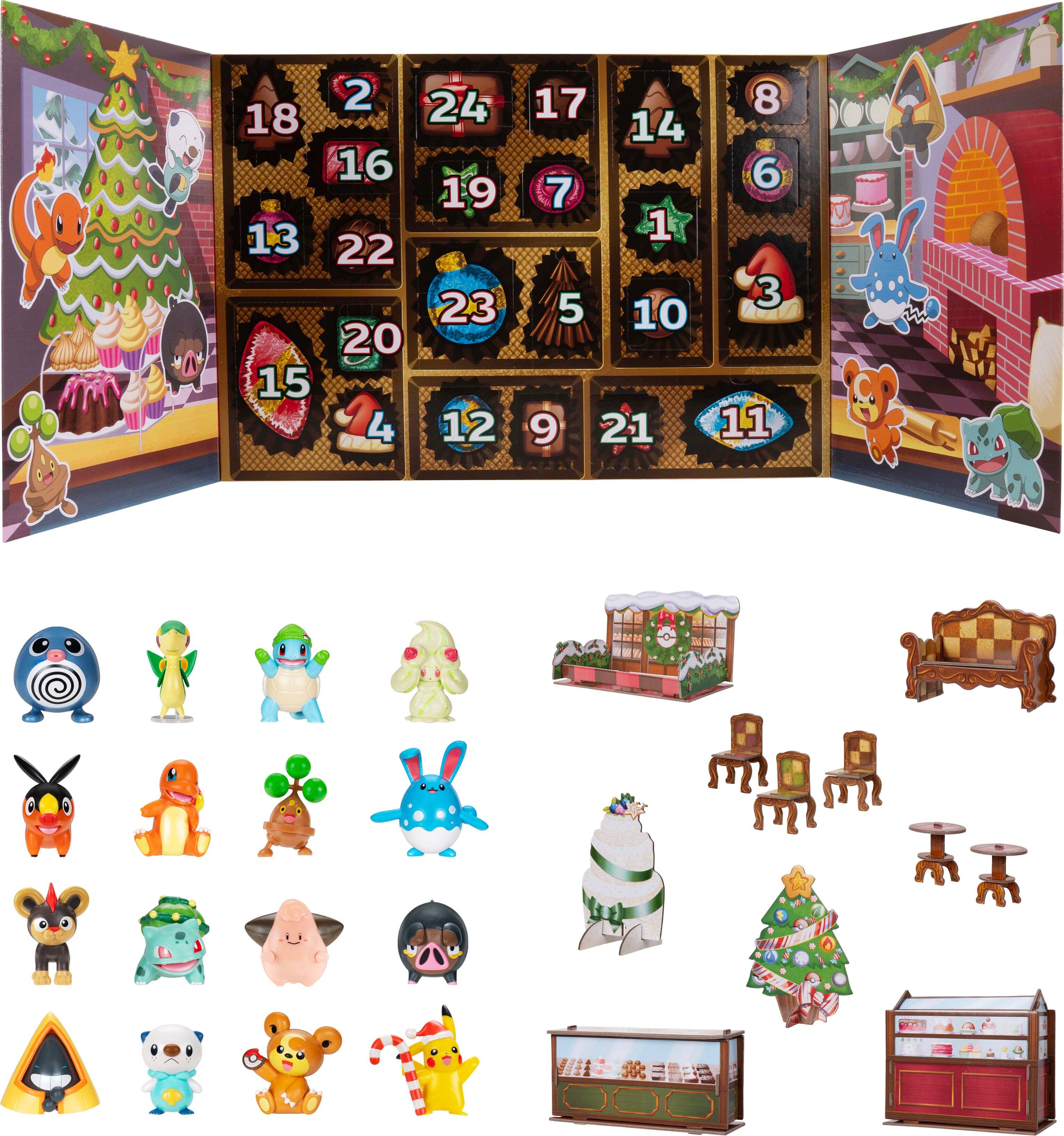 Left. Jazwares - Pokemon Battle Figure  24-Pack Holiday Calendar 2025.