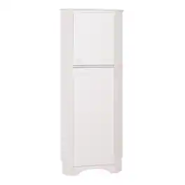 Prepac - Elite Tall 2-Door Corner Storage Cabinet - White