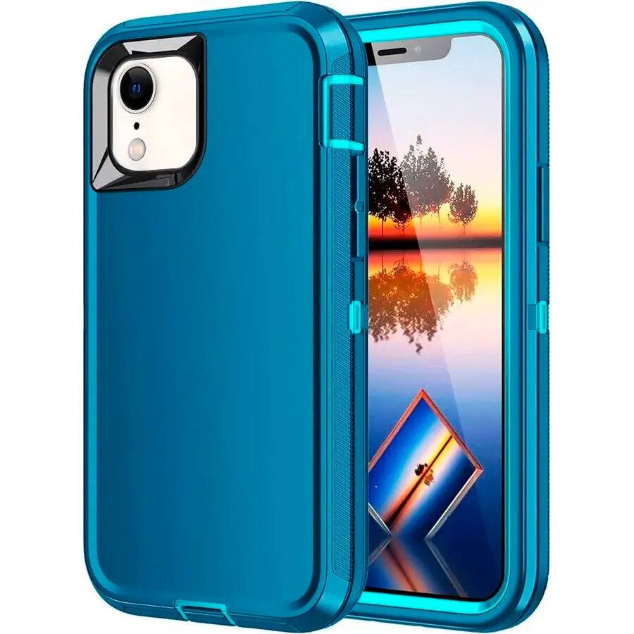 Entronix - Case for iPhone XR - Triple-Layer Heavy Duty Protection - Teal