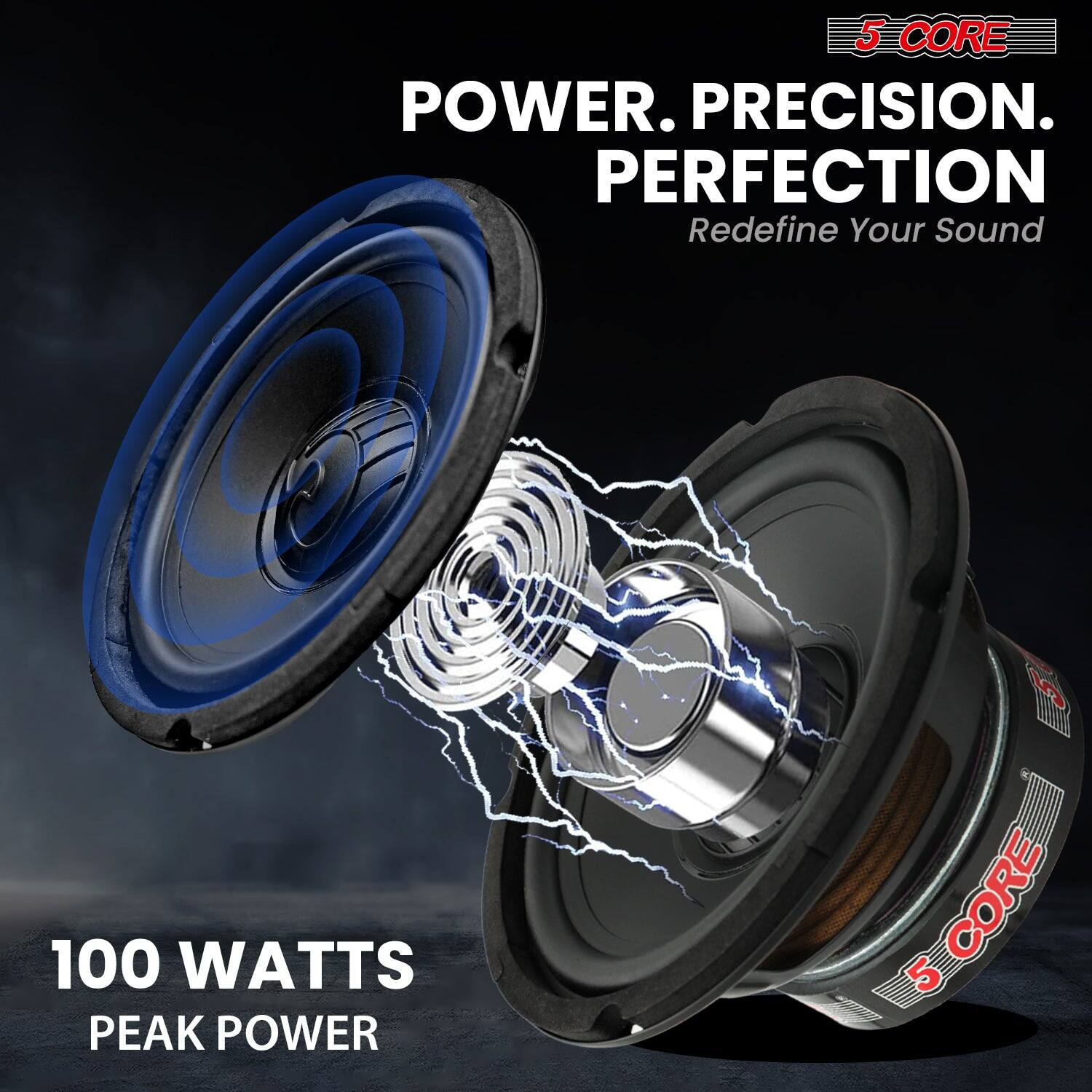 5 CORE POWER. PRECISION. PERFECTION Redefine Your Sound
100 WATTS PEAK POWER