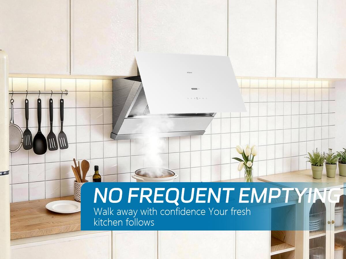 NO FREQUENT EMPTYING  
Walk away with confidence  
Your fresh kitchen follows