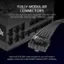 Fully Modular Connectors: Connect only what you need using sleek embossed cables with low-profile combs to make installations a breeze. Includes a 12V-2x6/CPU PCIe cable and a native 12V-2x6 GPU cable for use with modern graphics cards such as the NVIDIA GeForce RTX 40 Series.