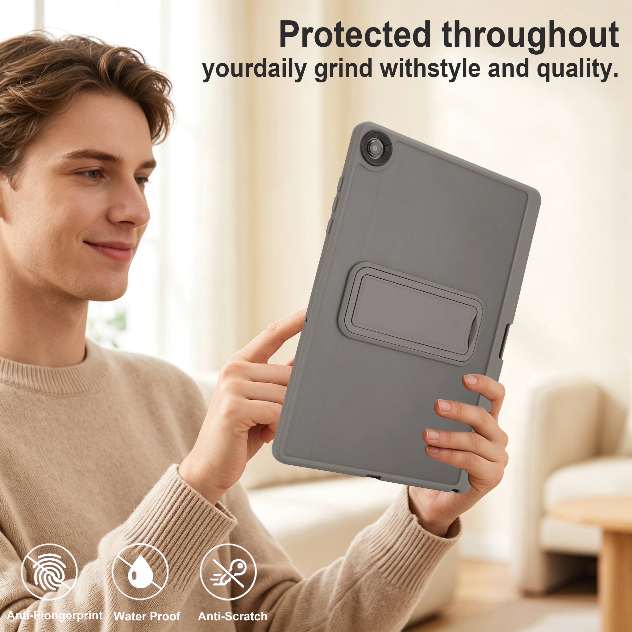 Protected throughout your daily grind with style and quality.

Anti-Fingerprint  
Water Proof  
Anti-Scratch
