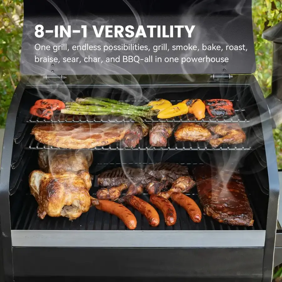 Z GRILLS Powerhouse 1056 sq in Pellet Grill and Smoker with Foldable Z GRILLS Powerhouse 1056 sq in Pellet Grill and Smoker with Foldable