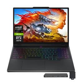 Lenovo - Legion 5 15.1" WQXGA Gaming Laptop,Ryzen AI 7 350,64GB RAM,4TB SSD+1TB Dock Set,GeForce RTX 5070,Win 11 - Black