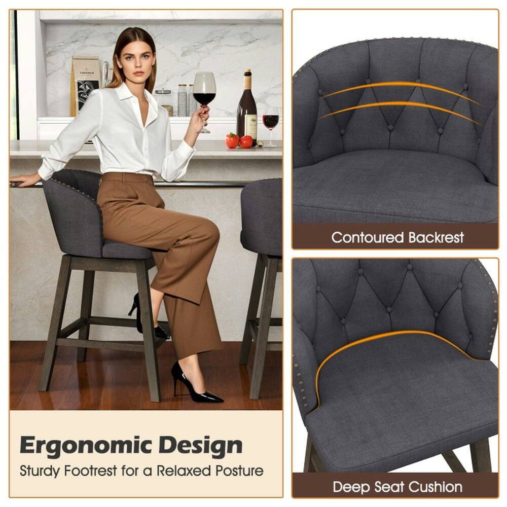 Contoured Backrest  
Ergonomic Design  
Sturdy Footrest for a Relaxed Posture  
Deep Seat Cushion