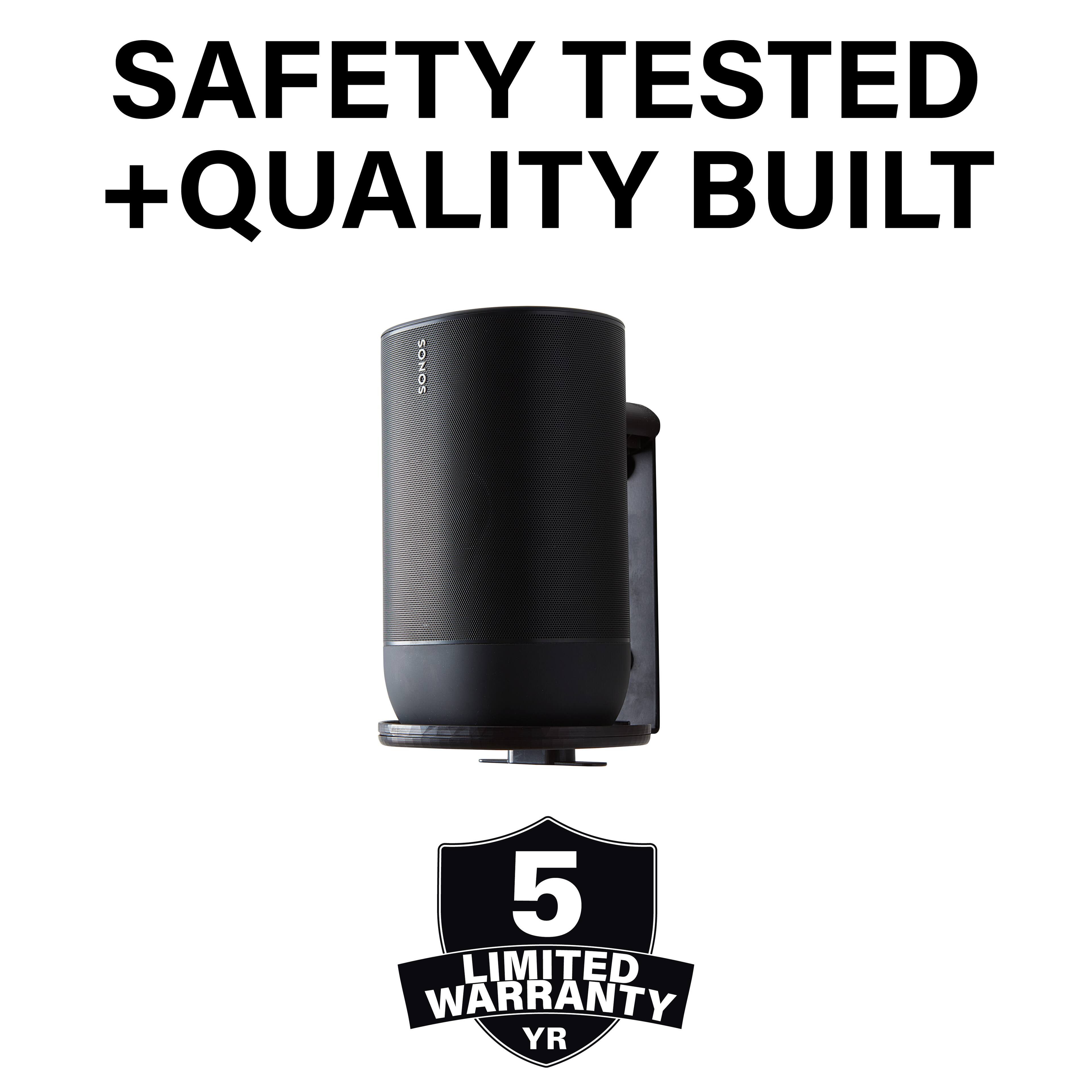SAFETY TESTED + QUALITY BUILT SONOS 5 LIMITED WARRANTY YR