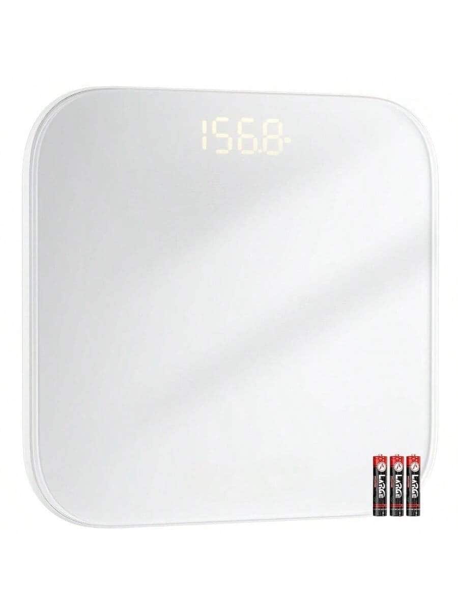 Pacoar Cade - Bathroom scale tempered glass platform, highly accurate, 3.6 LED Display for bathroom use, Digital Display Enhanced - UNI-BS012B