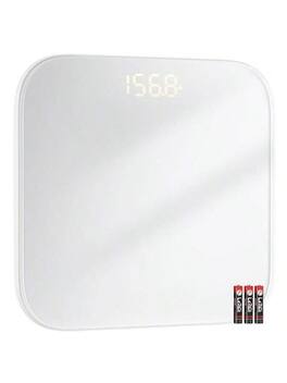 Pacoar Cade - Bathroom scale tempered glass platform, highly accurate, 3.6 LED Display for bathroom use, Digital Display Enhanced - UNI-BS012B