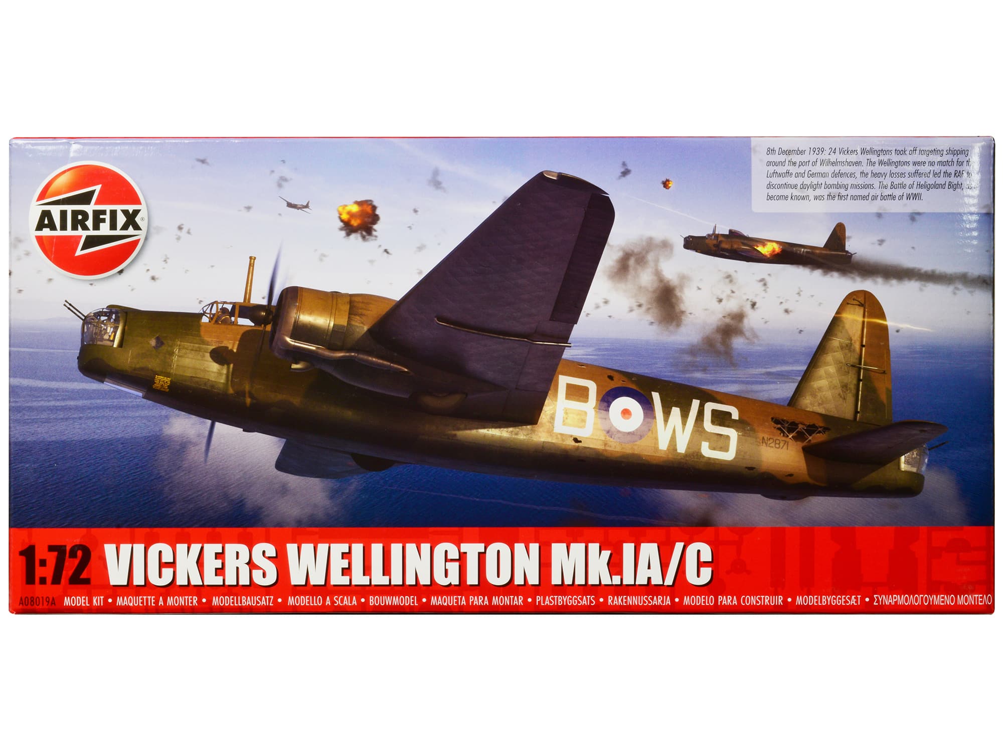 Level 3 Model Kit Vickers Wellington Mk.IA/C Bomber Aircraft with 2 Scheme Options 1/72 Plastic Model Kit by Airfix price history on PriceWatchPro