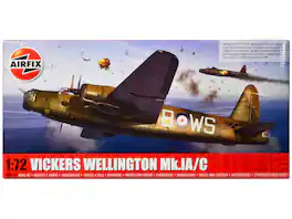 Level 3 Model Kit Vickers Wellington Mk.IA/C Bomber Aircraft with 2 Scheme Options 1/72 Plastic Model Kit by Airfix