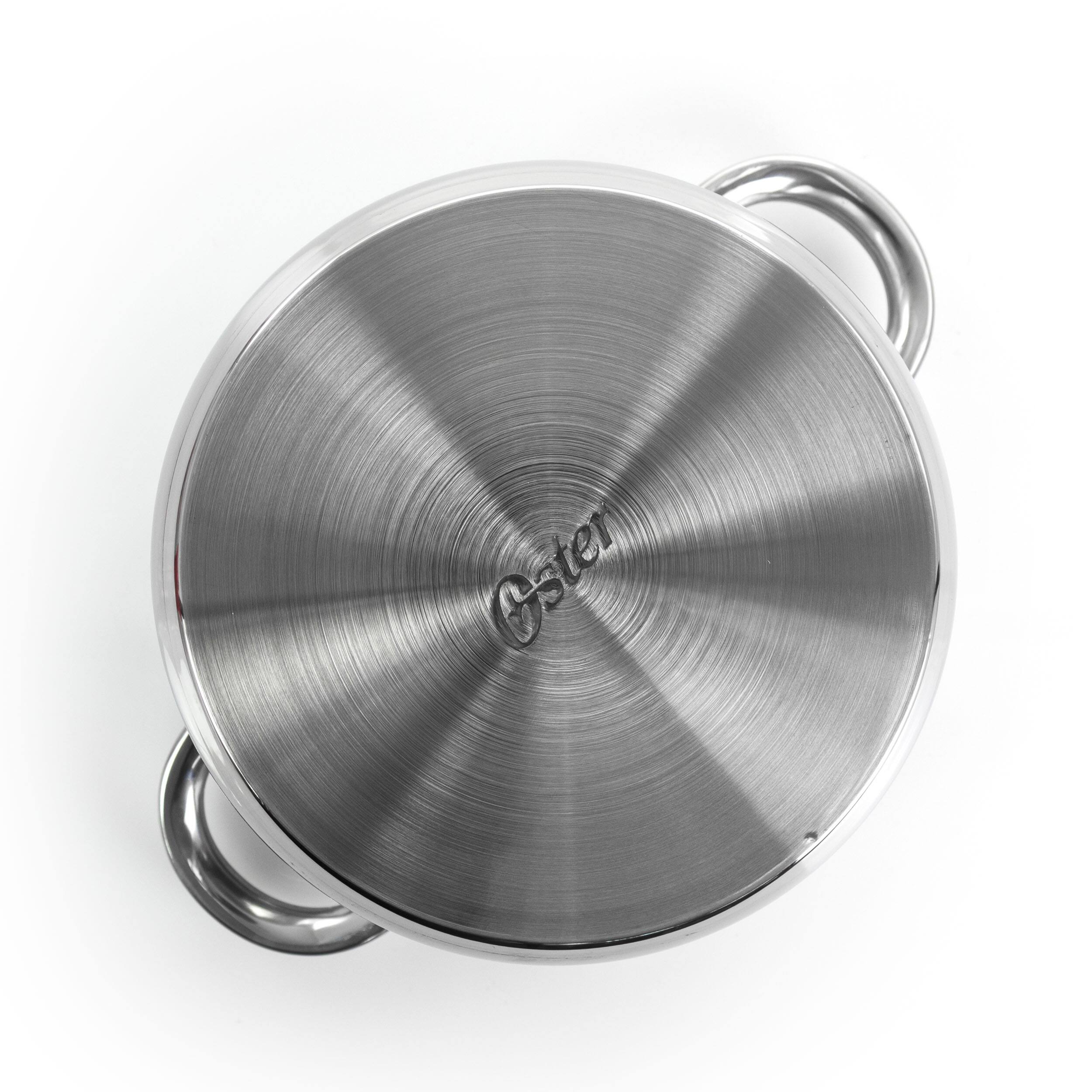 Alt View 1. Oster - Oster Sangerfield 5 Piece 4 Quart Stainless Steel Dutch Oven with Lid and 3-Section Dividers - Silver.