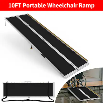 10FT Portable Wheelchair Ramp