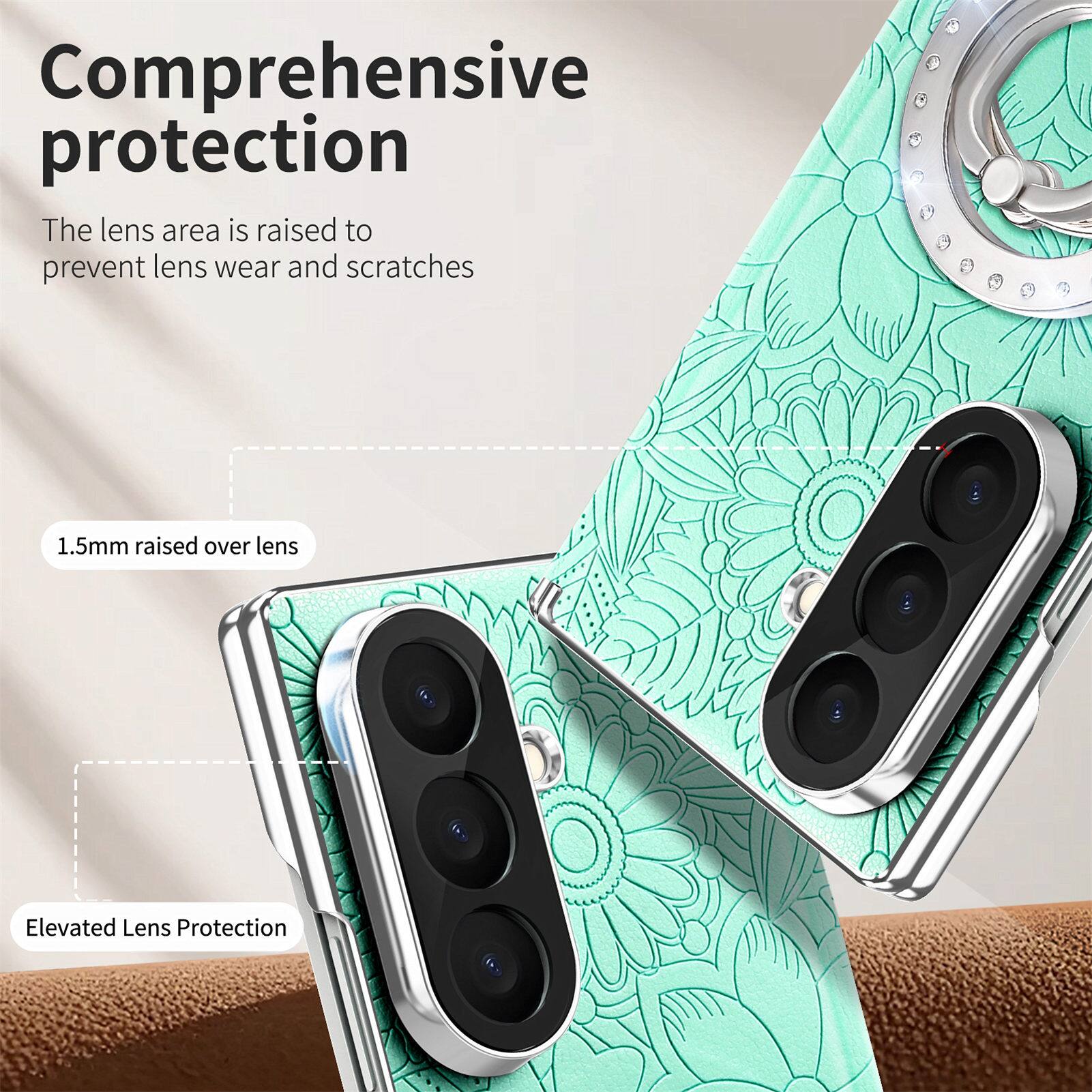 Comprehensive protection  
The lens area is raised to prevent lens wear and scratches  
1.5mm raised over lens  
Elevated Lens Protection