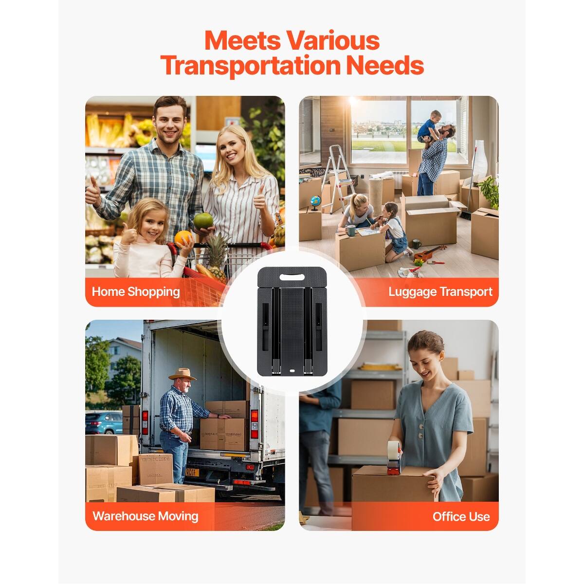 Meets Various Transportation Needs

- Home Shopping
- Luggage Transport
- Warehouse Moving
- Office Use