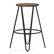 Front. Simpli Home - Simeon Industrial Metal 26 inch Metal Counter Height Stool with Wood Seat (Set of 2) in Cocoa Brown / Black - Cocoa Brown / Black.