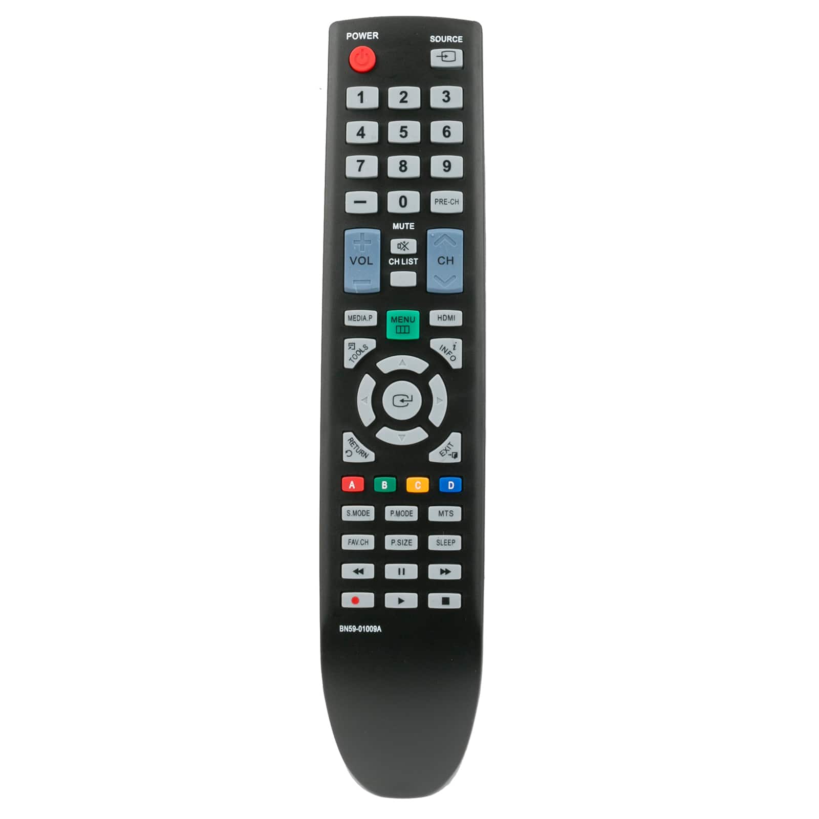 VINABTY - New BN59-01009A Replaced Remote Fits for Samsung TV LA22C450 LA22C450E1 LA22C450E1XXP LA22C480 LA22C480H1 LA22C480H1XXP - Black