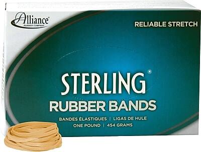 Alliance Reliable Stretch Sterling Rubber Bands
Bands Élastiques | Ligas de Hule
One Pound | 454 Grams
