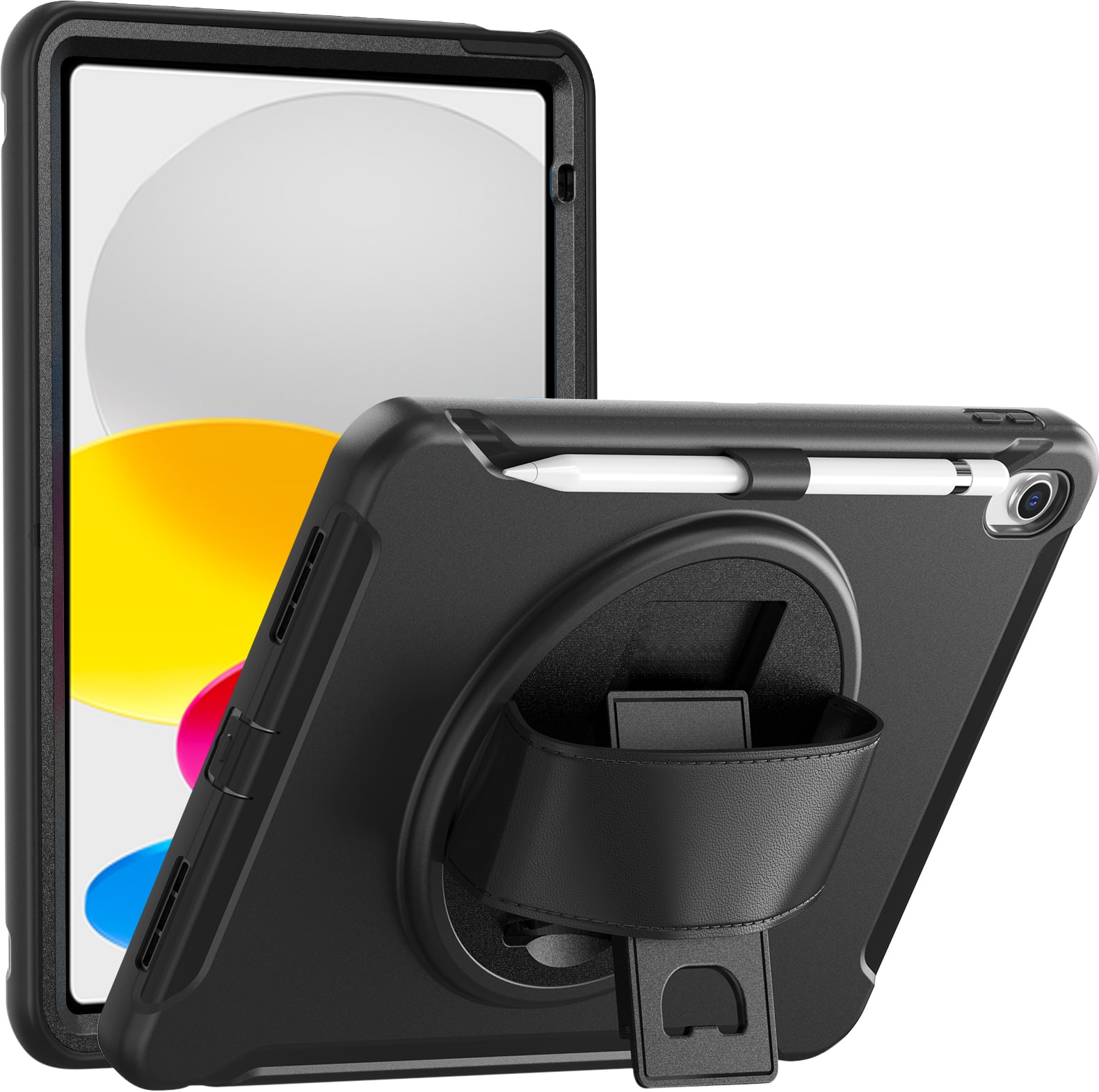 Alt View 13. SaharaCase - Raider Series Heavy Duty Hand Strap Case for Apple iPad 11'' (A16) and 10.9" (10th Gen) - Black.