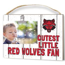 Jardine - Arkansas State Red Wolves 8'' x 10'' Cutest Little Weathered Logo Clip Photo Frame - White