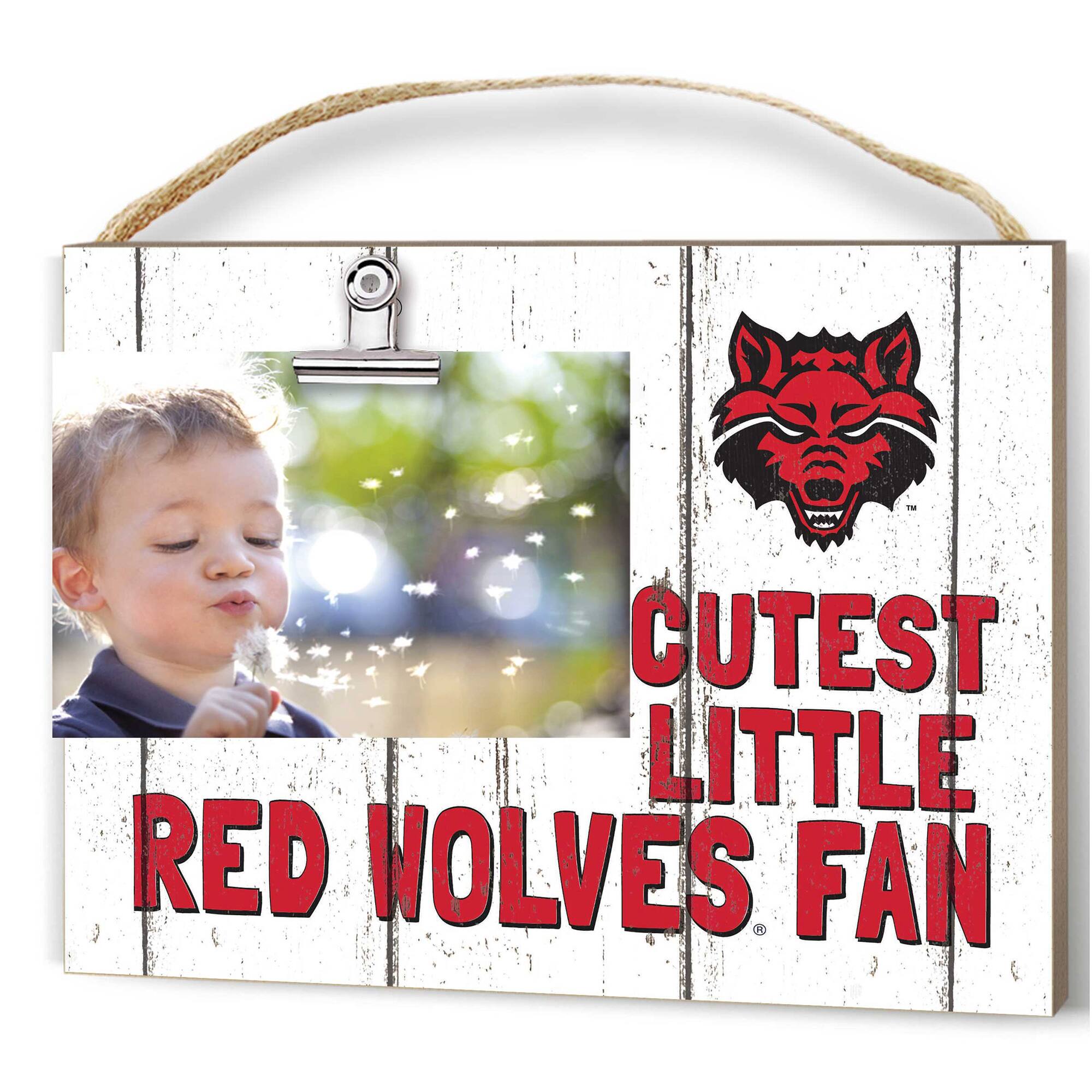 Arkansas State Red Wolves 8'' x 10'' Cutest Little Weathered Logo Clip Photo Frame