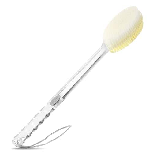 DORLUKFU - Back Scrubber Long Handle for Shower,Back Brush Dual-Sided with Stiff and Soft Bristles,Body Exfoliator for Bath or Dry