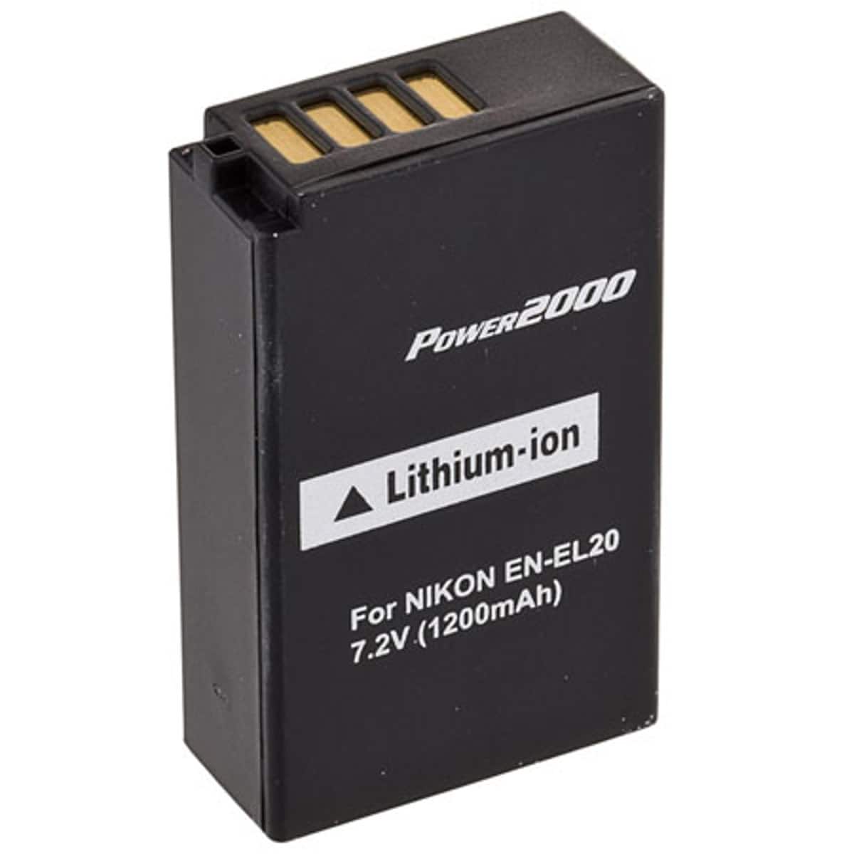 Power2000 - EN-EL20 7.2V 1200mAh Rechargeable Li-Ion Battery for Nikon