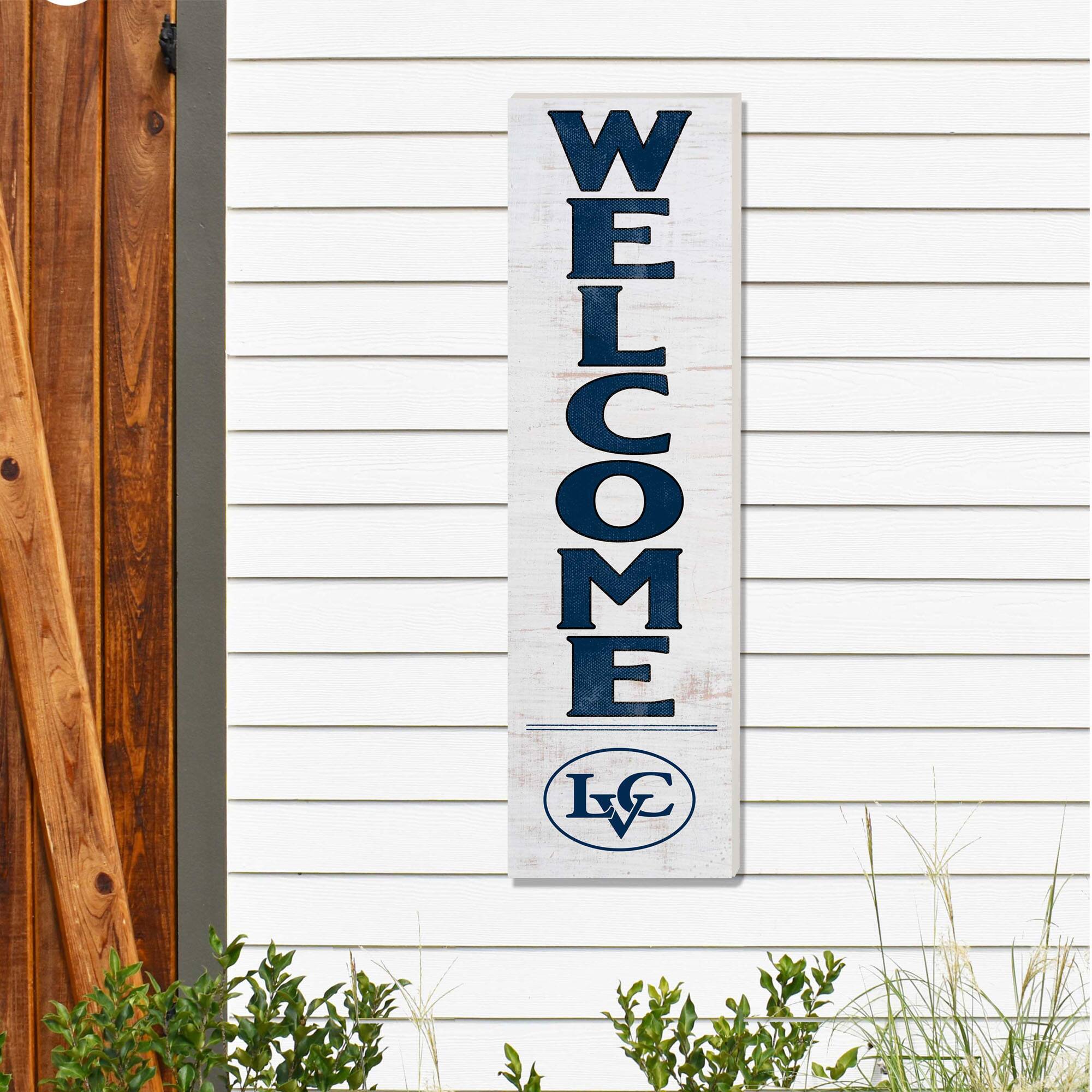 Alt View 1. Jardine - Lebanon Valley College 10'' x 35'' Indoor/Outdoor Welcome Sign - White.