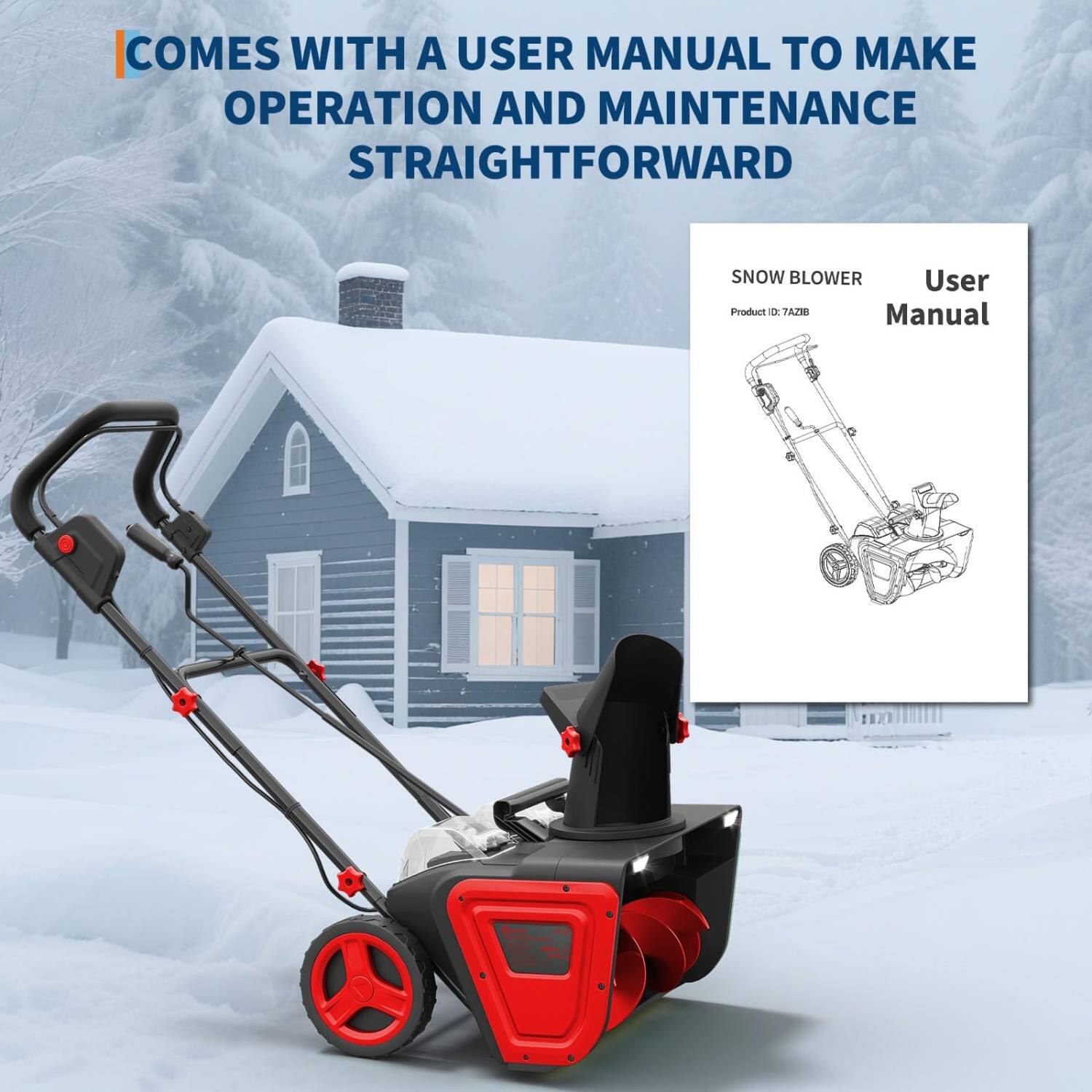COMES WITH A USER MANUAL TO MAKE OPERATION AND MAINTENANCE STRAIGHTFORWARD

SNOW BLOWER  
User Manual  
Product ID: TAZ12B