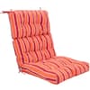 Front. Costway - Costway 22"x44" High Back Chair Cushion Patio Seating Pad - Red&Orange.
