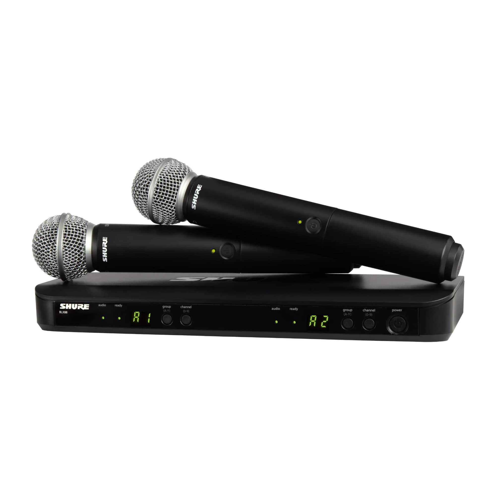 Shure - BLX288/SM58 H9 Frequency Band Wireless Dual Microphone System (Silver)