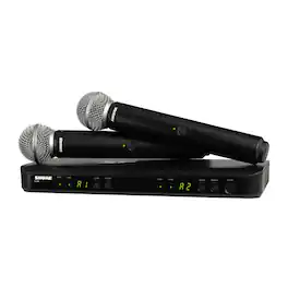 Shure - BLX288/SM58 H9 Frequency Band Wireless Dual Microphone System (Silver)