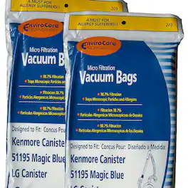 EnviroCare - 16-Pack Kenmore 51195 Magic Blue / LG Type M Vacuum Bags – Microfiltration
