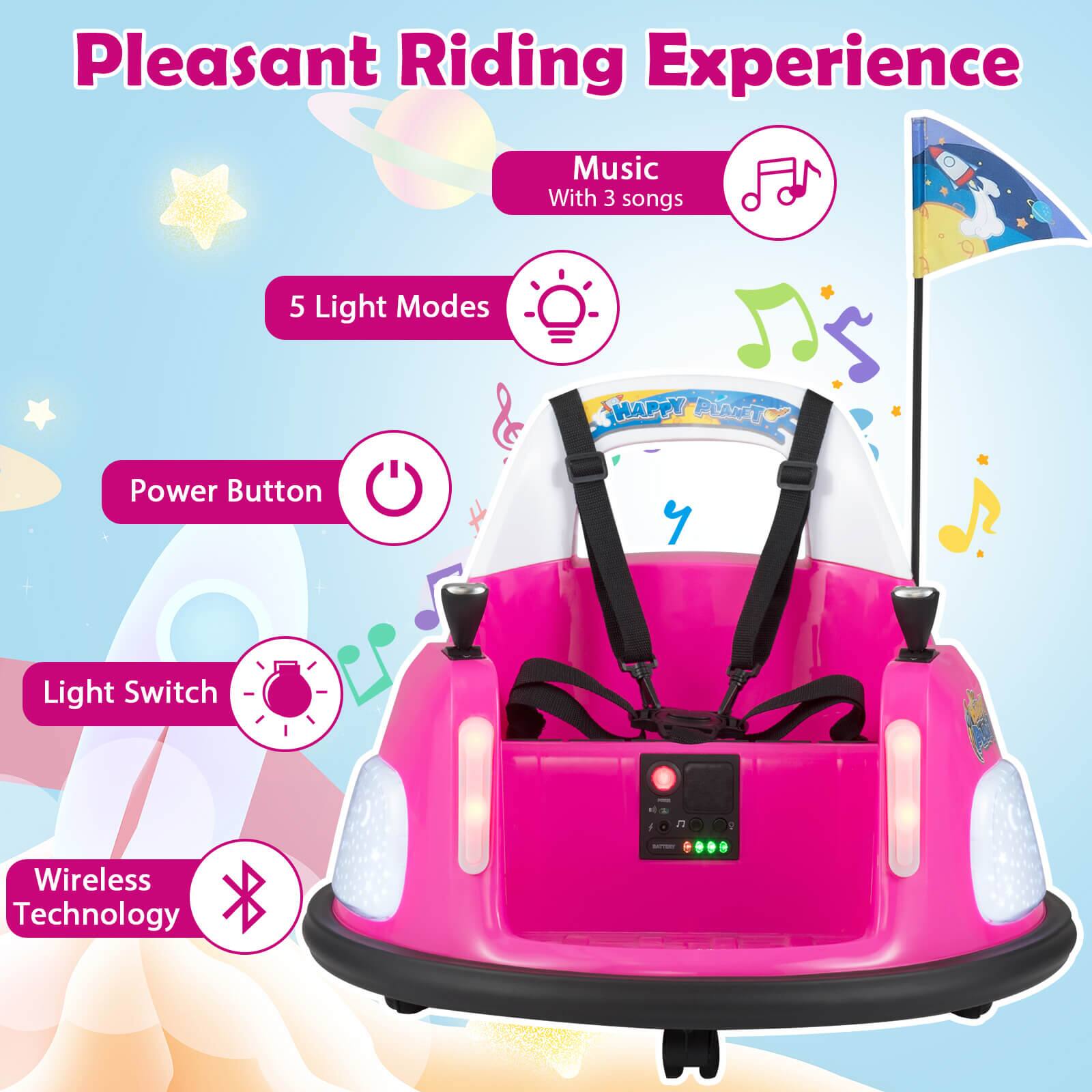 Pleasant Riding Experience

- Music With 3 songs
- 5 Light Modes
- Power Button
- Light Switch
- Wireless Technology