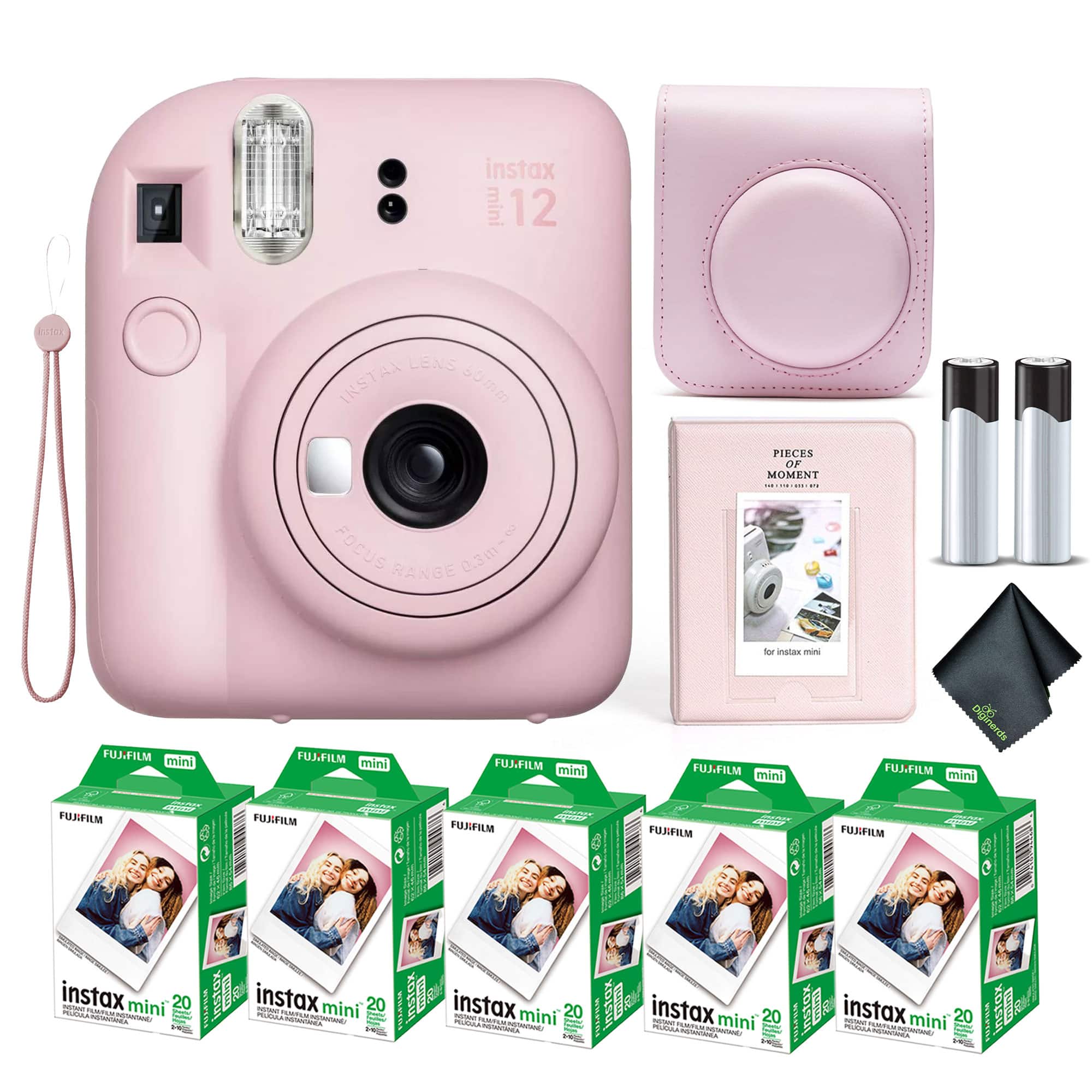 Fujifilm - INSTAX MINI 12 Instant Film Camera with Instant Film - Blossom Pink