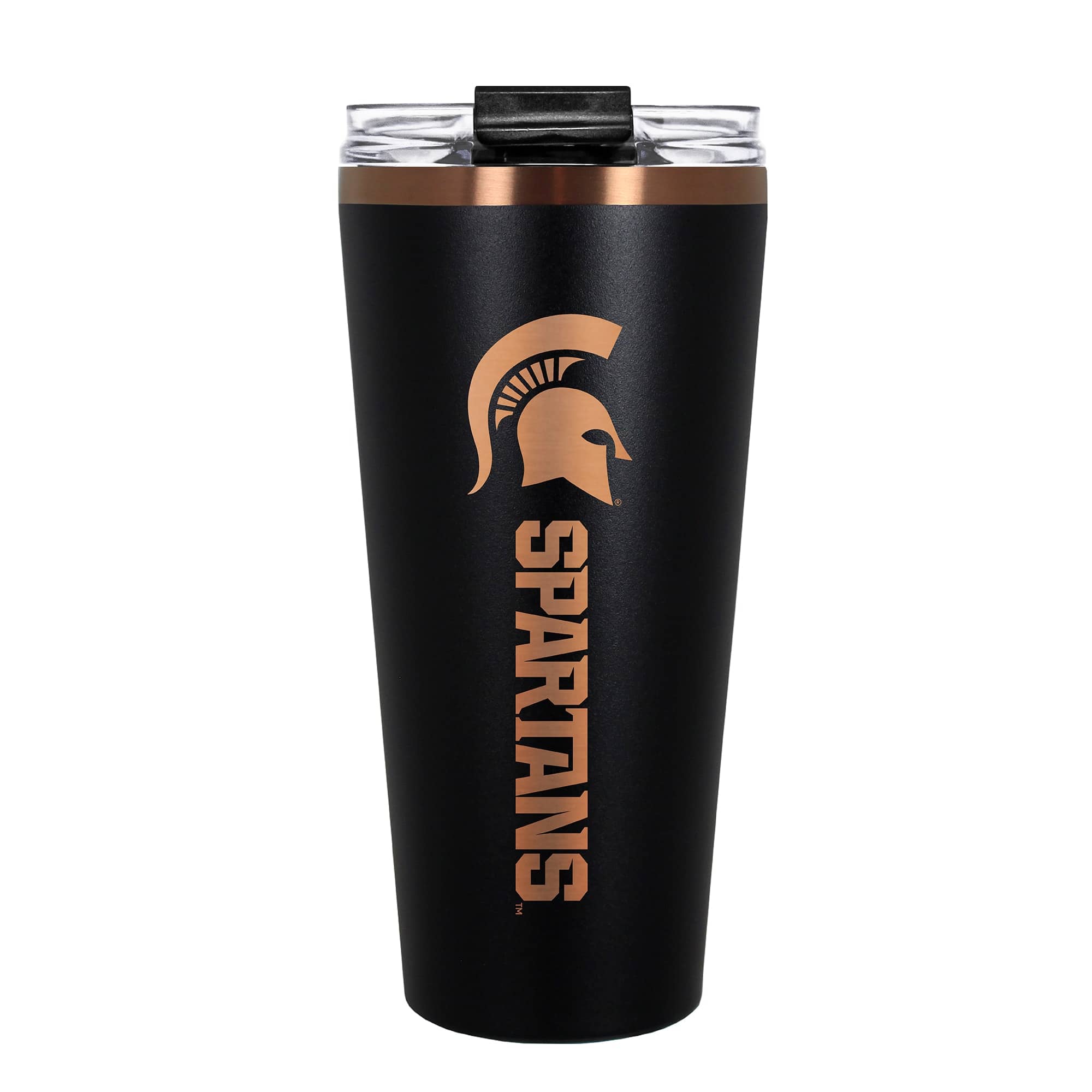 Front. Great American Products - Michigan State Spartans 30oz. Big Slim Tumbler - Black.