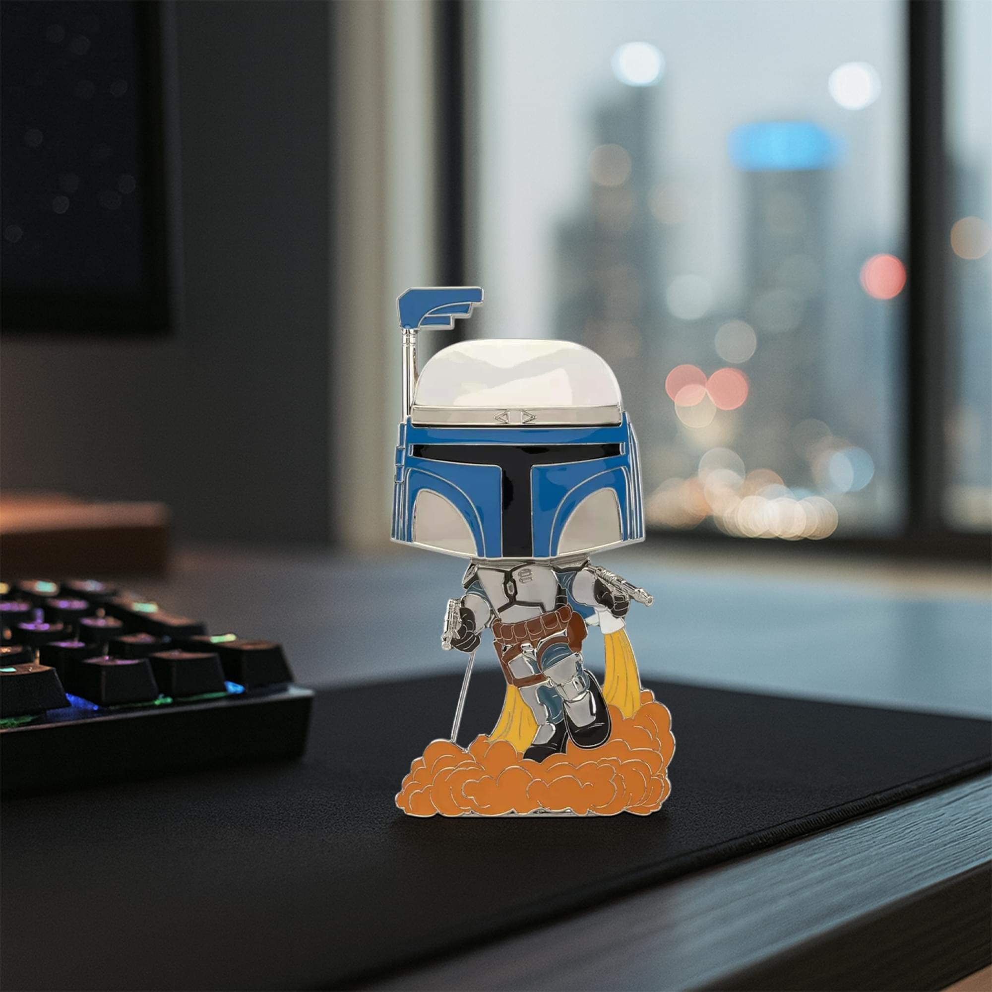 Alt View 3. Funko - Star Wars 3 inch Funko POP Pin | Jango Fett - Blue.