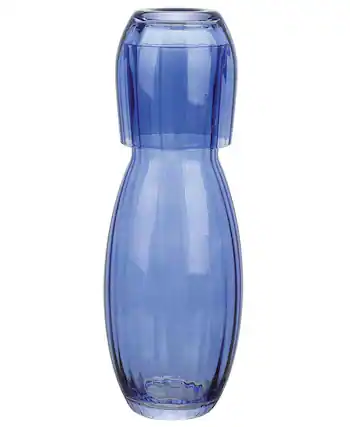 Front. American Atelier - Cobalt Bedside Carafe 2-Piece Set 39.23 OZ. - Blue.