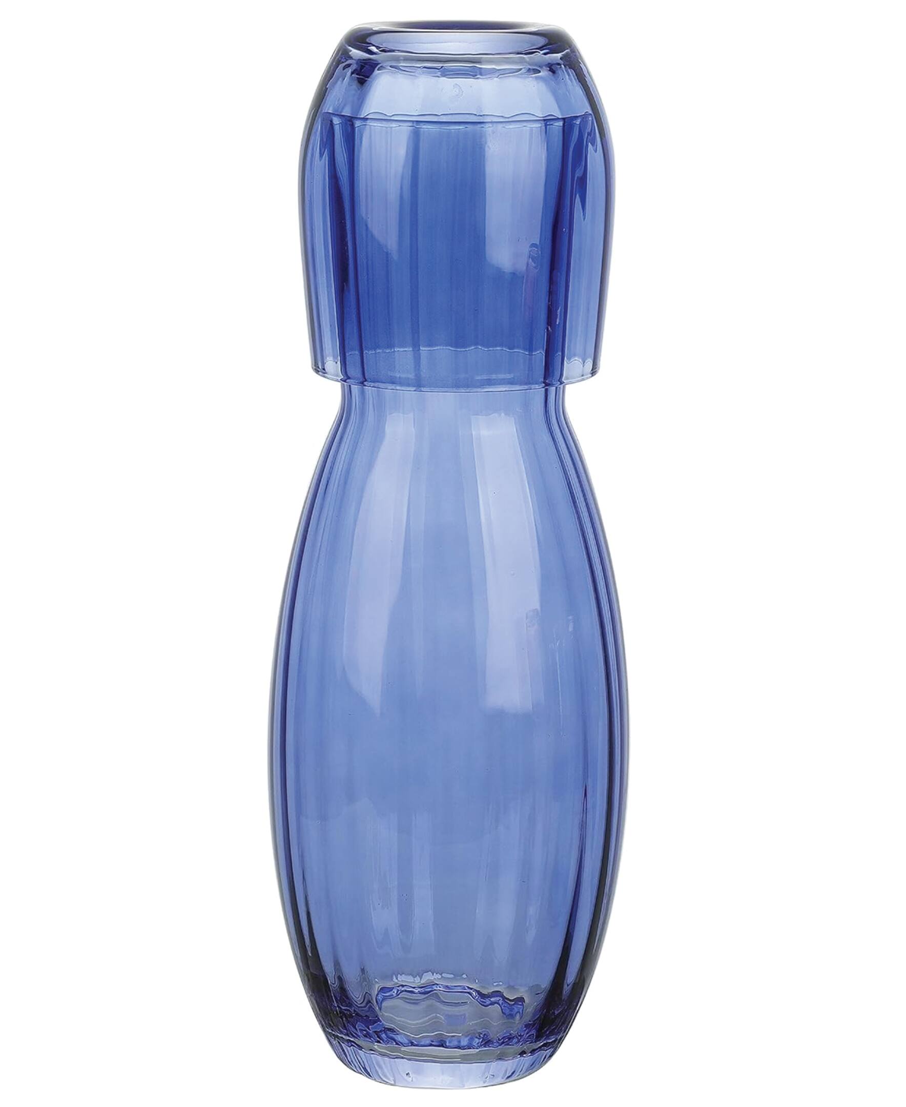 Front. American Atelier - Cobalt Bedside Carafe 2-Piece Set 39.23 OZ. - Blue.