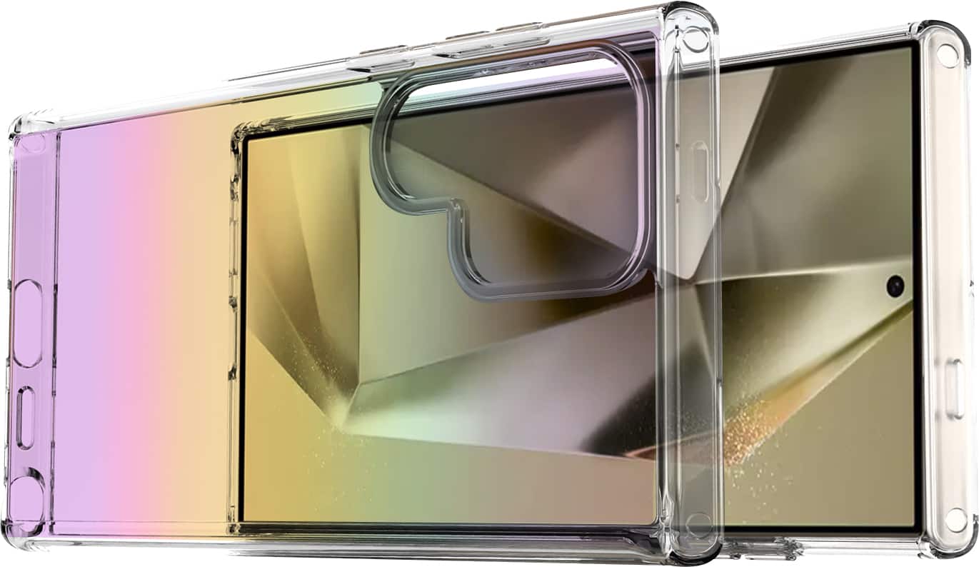 Alt View 12. SaharaCase - Hybrid-Flex Hard Shell Series Case for Samsung Galaxy S24 Ultra - Transparent Gradient.