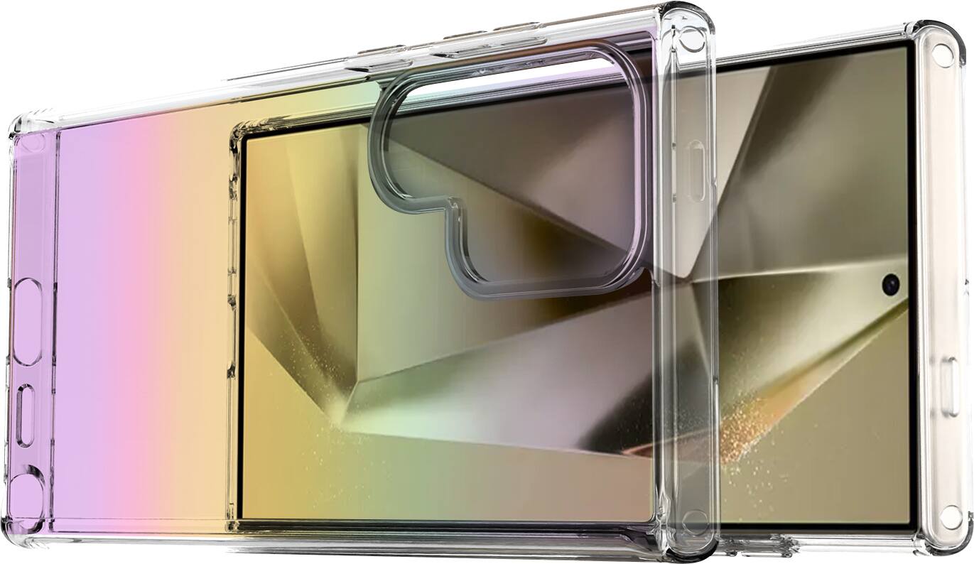 Alt View 12. SaharaCase - Hybrid-Flex Hard Shell Series Case for Samsung Galaxy S24 Ultra - Transparent Gradient.