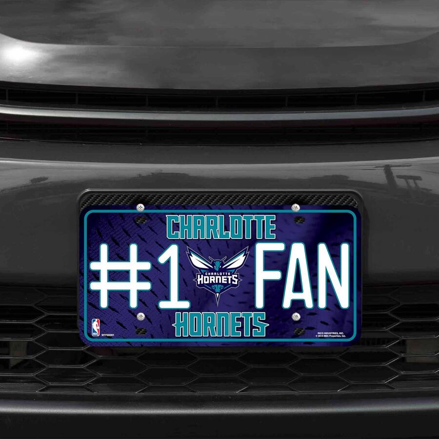Rico Industries Charlotte Hornets #1 Fan Metal License Plate Tag Number ...