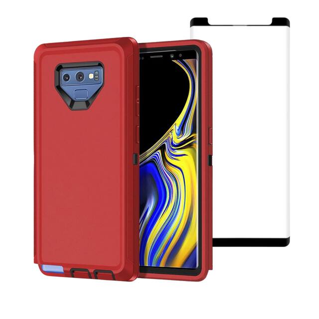 Left. Entronix - Entronix Heavy Duty Bundle for Samsung Galaxy Note 9 - Case & Screen Protector - Black.