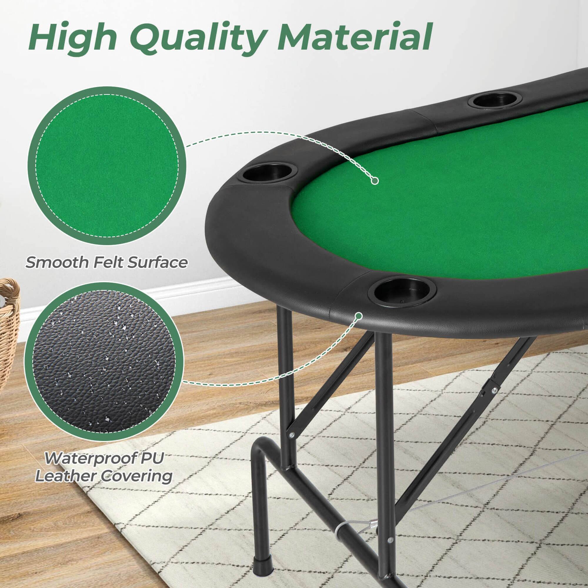 High Quality Material
Smooth Felt Surface
Waterproof PU Leather Covering