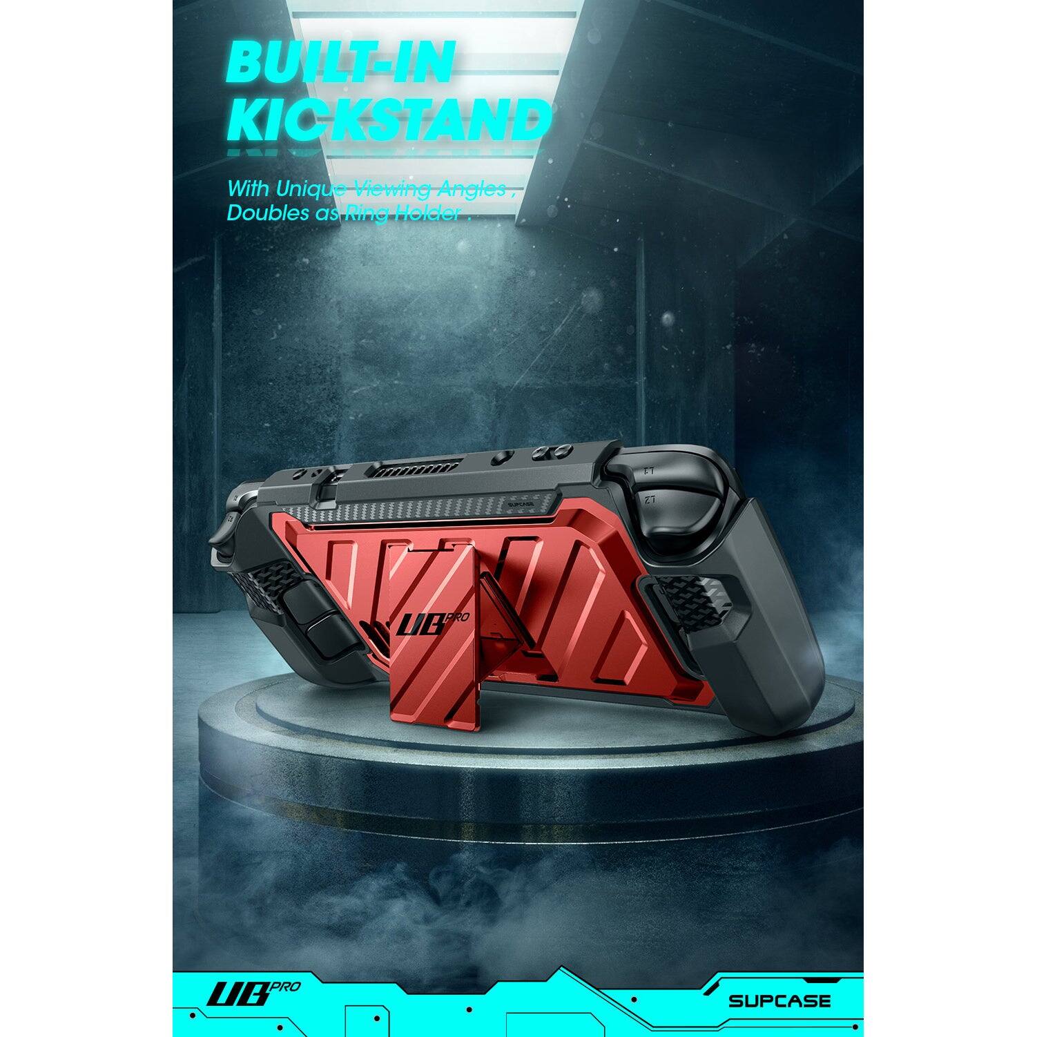 BUILT-IN KICKSTAND  
With Unique Viewing Angles, Doubles as Ring Holder  

D3 PRO  
SUPCASE