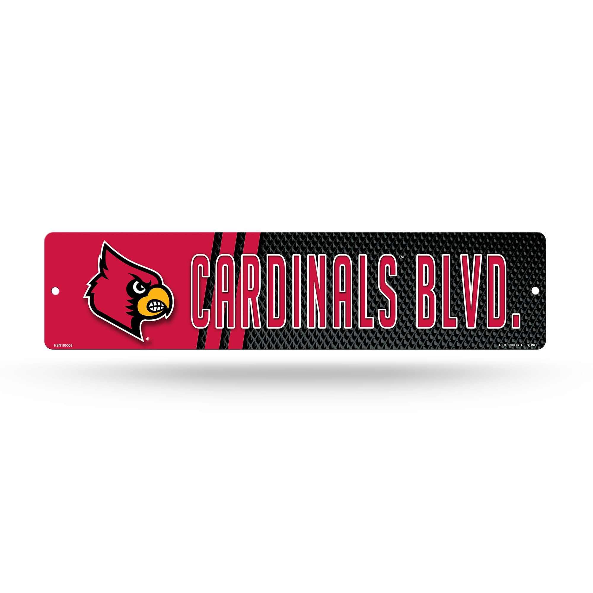Rico Industries - Louisville Cardinals BLVD Street Sign (16") Hang anywhere you choose. Garage, office, den, man cave, kids room - Multi