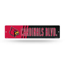 Rico Industries - Louisville Cardinals BLVD Street Sign (16") Hang anywhere you choose. Garage, office, den, man cave, kids room - Multi