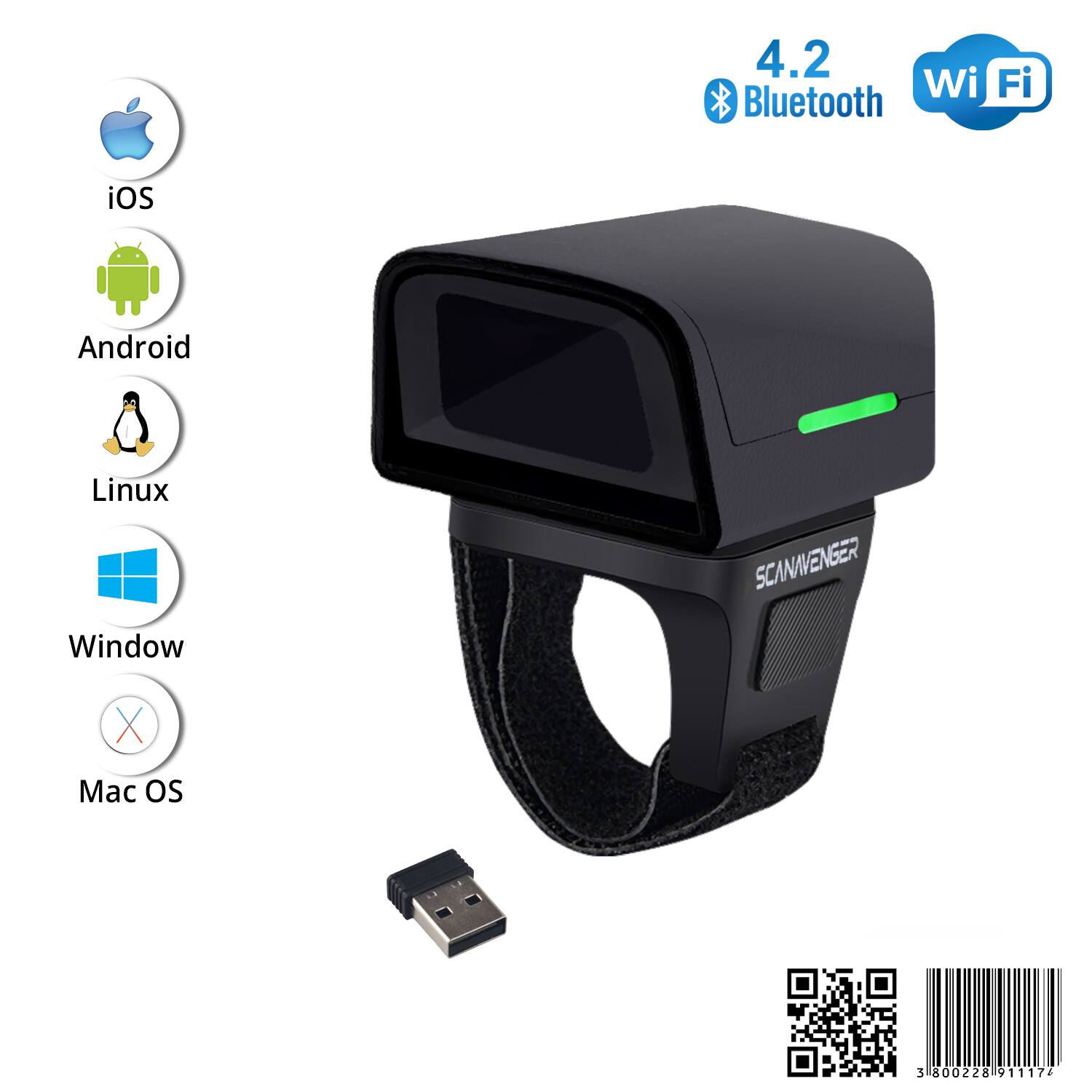 4.2 Wi-Fi Bluetooth iOS Android Linux Windows SCANWENGER X Mac OS

3800228911174
