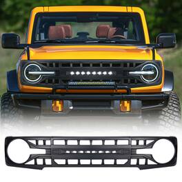 AMERICAN MODIFIED - Armor Grille for 2021-2024 Ford Bronco with Off-Road Lights - Matte Black